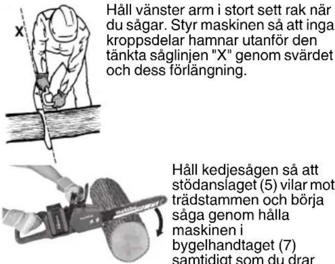 METABO MS 3618 LTX BL 40 - Avsågning av stammar,GREnar etc. - 1