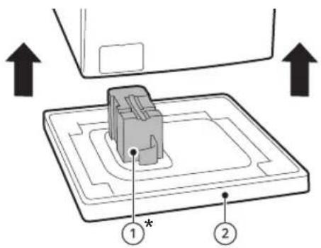 LG F6WV71S2TA - Het apparaat optillen van de schuimbasis - 1
