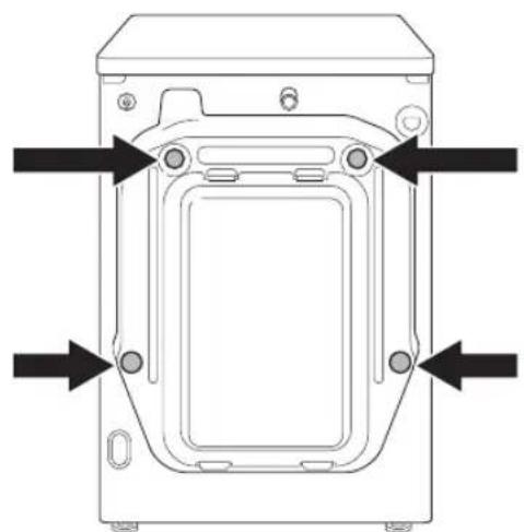 LG F6WV71S2TA - Retrait des assemblages de boulons de transport - 1
