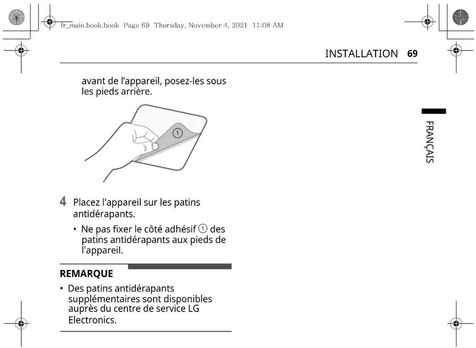 LG F6WV71S2TA - Utilisation de patins antidérapants - 1
