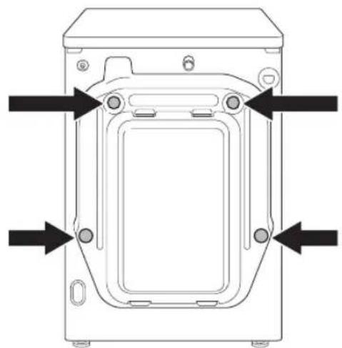 LG F6WV71S2TA - Verwijdersen van de transportbout constructies - 1