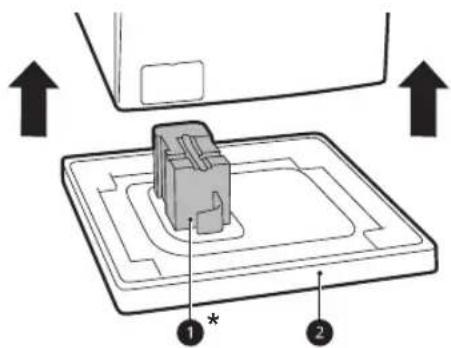 LG GD3V308N0 - Soulever l'appareil de sa base en mousse - 1