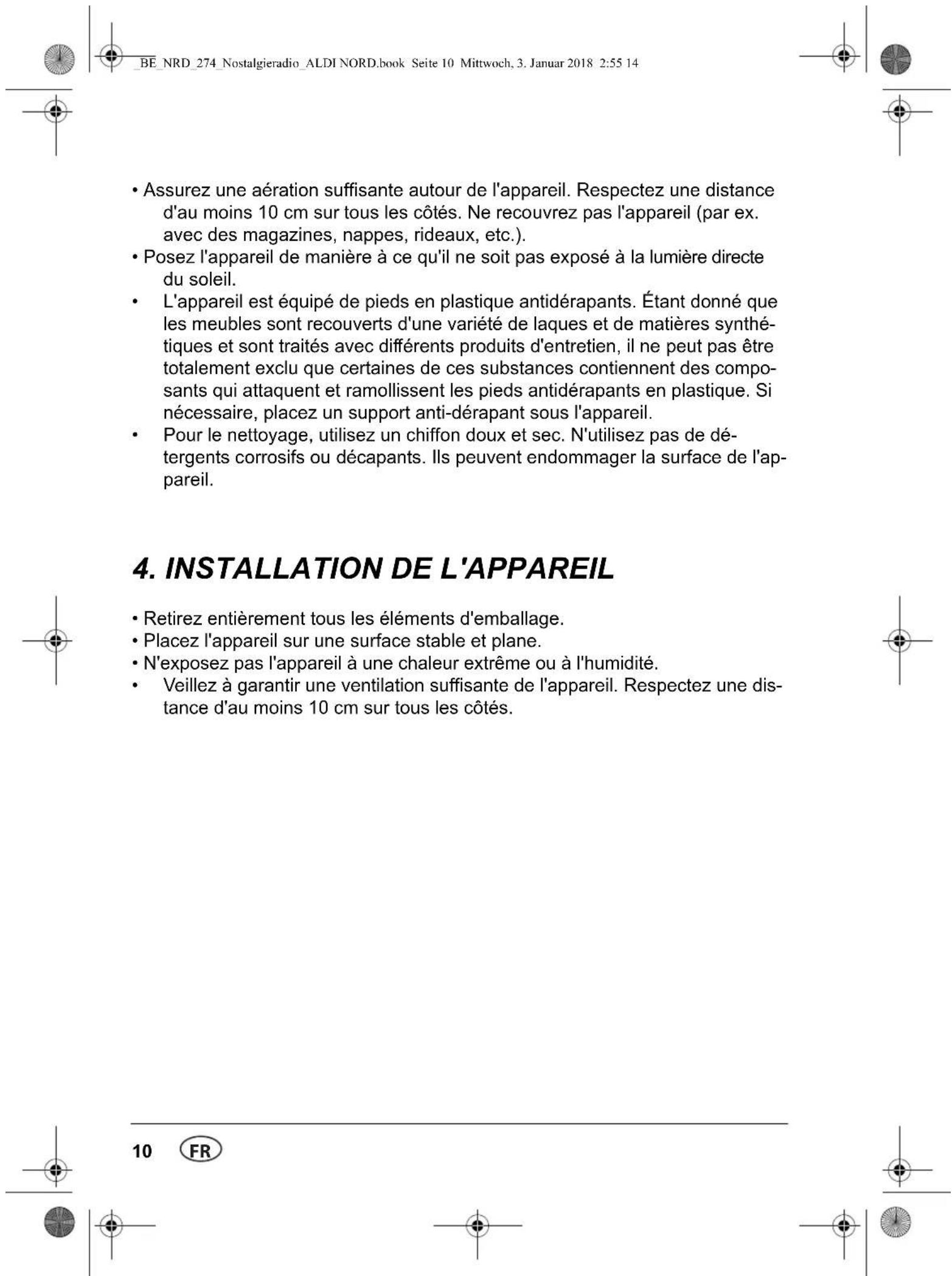 Terris NRD 274 - AVERTISSEMENT contre les dommages matériels - 6