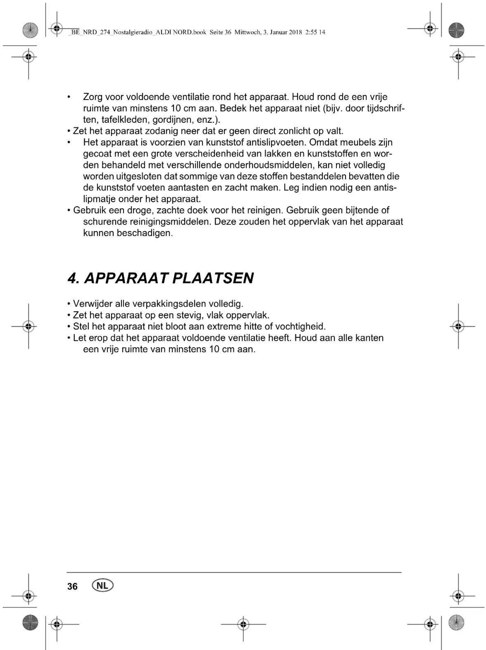 Terris NRD 274 - WAARSCHUWING voor materièle schade - 1
