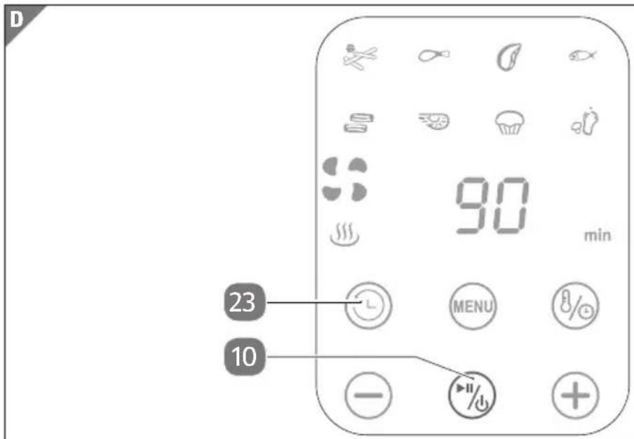 Ambiano GTAF05 - Non utilizzare la funzione avvio ritardato se si desidera preparare alimenti facilmente deperibili (ad es. carne o pesce). - 1