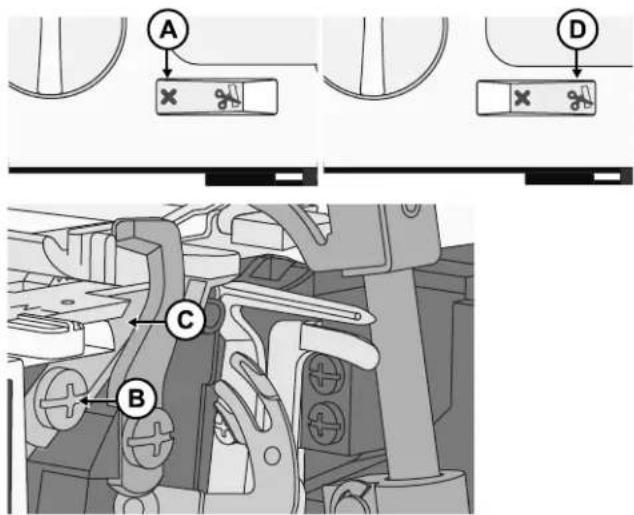 PFAFF S1478 - Replacing the Lower Cutter - 2