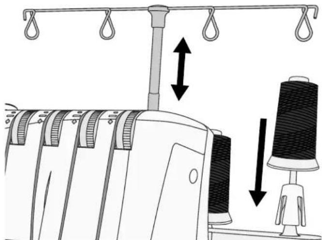 PFAFF S1478 - Setting Up the Telescopic Thread Stand - 1