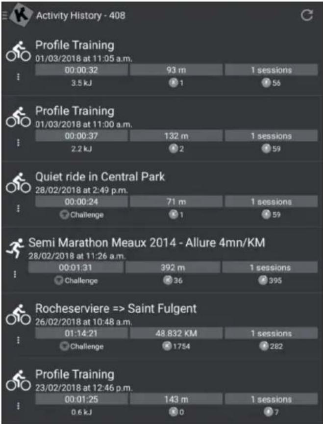 Klarfit Relaxbike 6.0 SE - Activity History - 1