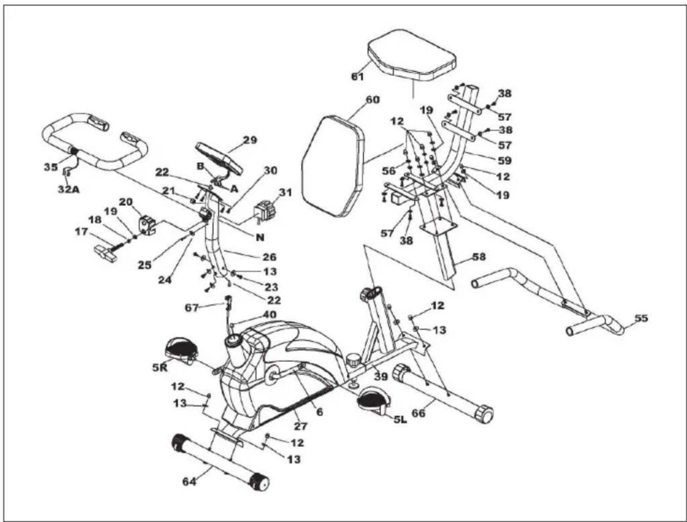Klarfit Relaxbike 6.0 SE - DESCRIZIONE DEL DISPOSITIVO - 1