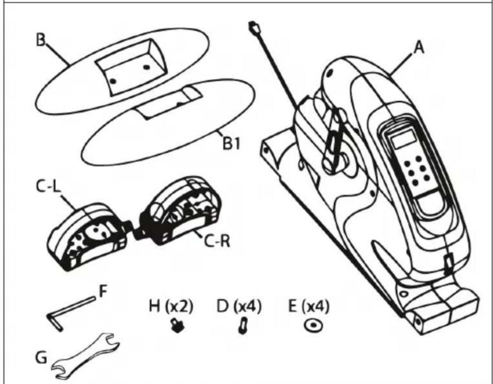 Klarfit Cycloony Mini BIke - GERÄTEÜBERSICHT UND ZUSAMMENBAU - 1