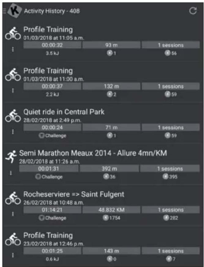 Klarfit Myon Cycle - Activity History - 1