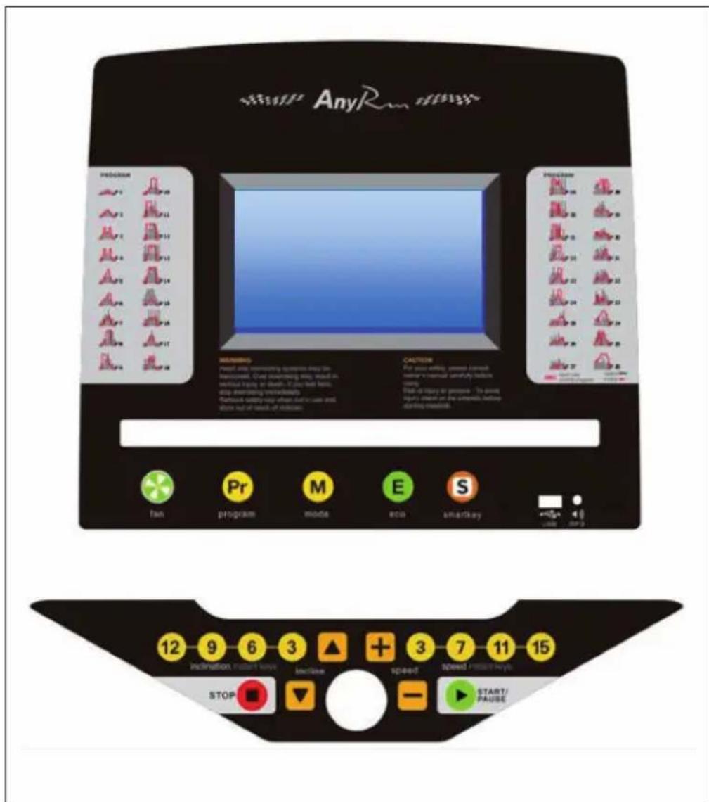 Capital Sports Infinity Pro 4.0 - CONTROL PANEL AND KEY FUNCTIONS - 1