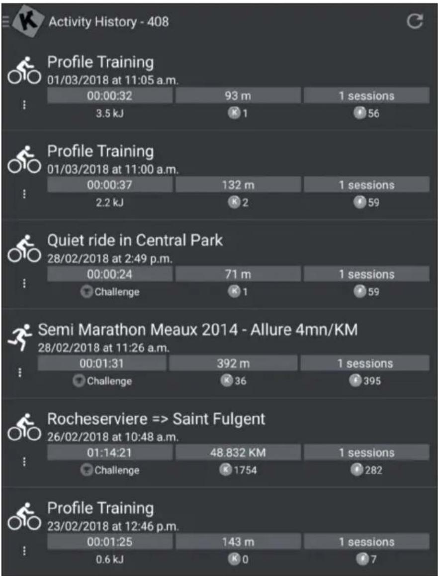 Capital Sports Infinity Track 4.0 - Activity History - 1