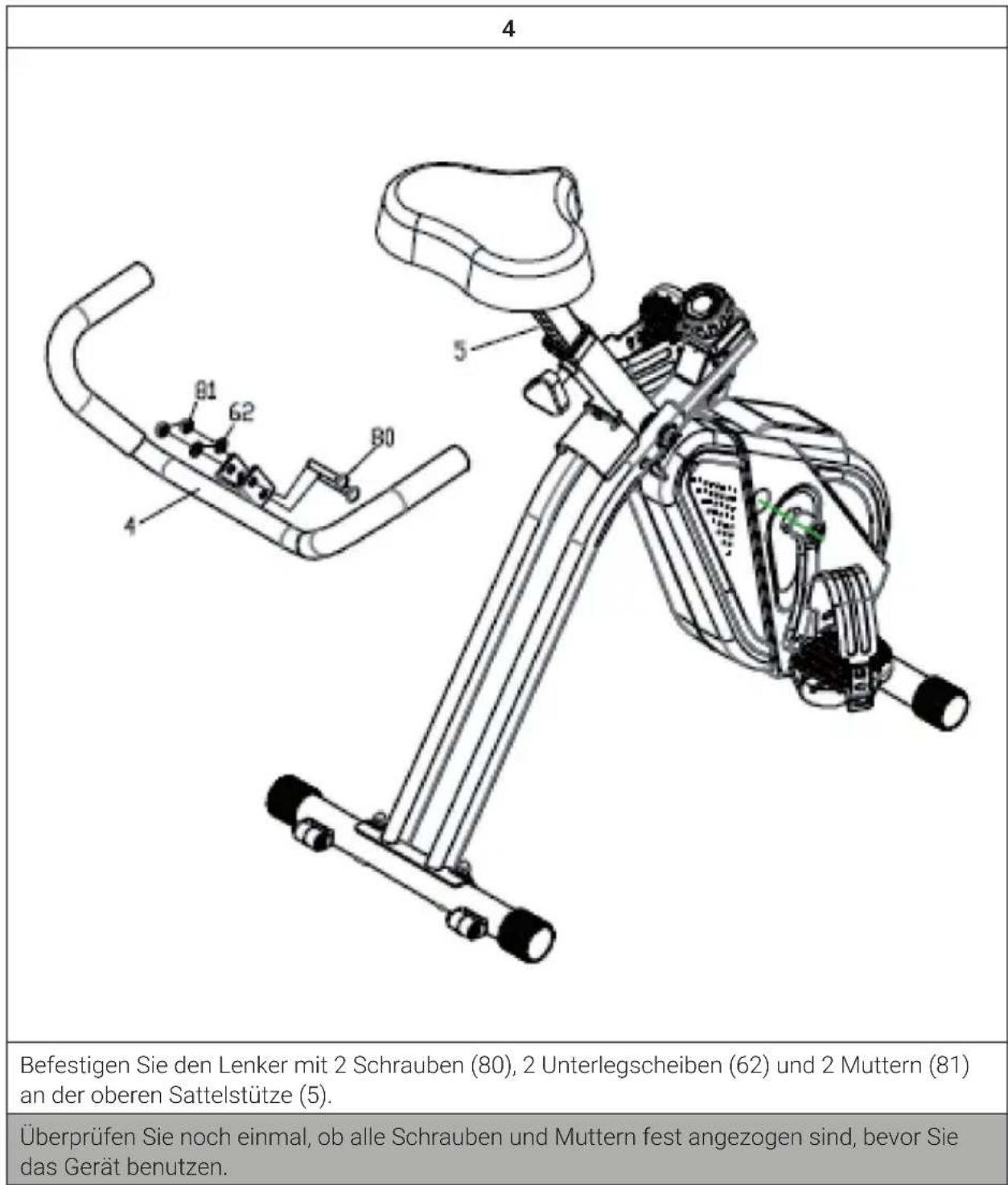 Capital Sports Azura Desk Bike - EINZELTEILE - 4