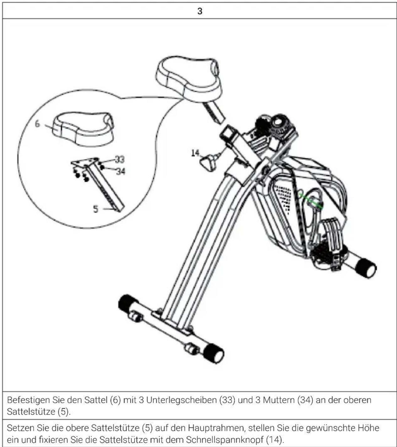 Capital Sports Azura Desk Bike - EINZELTEILE - 3