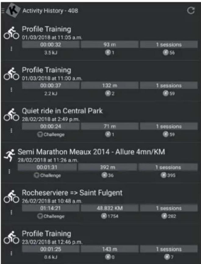 Capital Sports Azura M3 - Activity History - 1