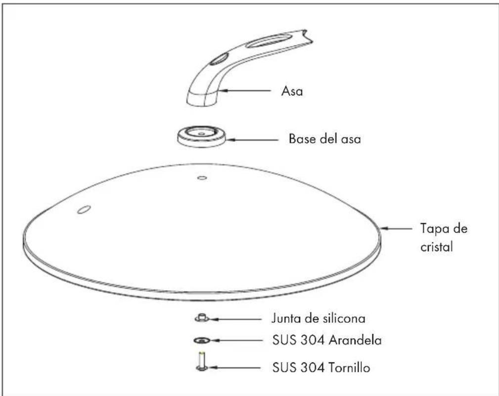 Klarstein Szechuan Hot Pot - MONTAJE DE LA TAPA DE CRISTAL - 1