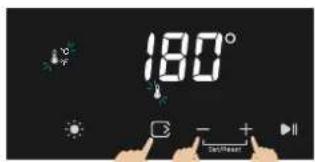 ILVE OV90SNE3 - Régler la Température en °C ou °F. - 1