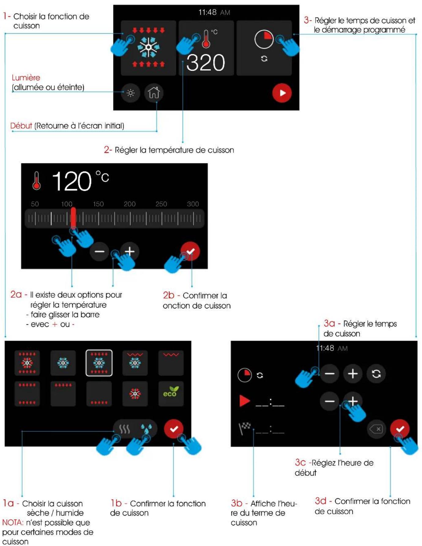ILVE OV90SNE3 - Display TFT touch - Réglages - 1