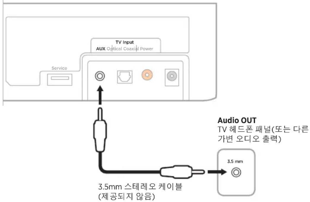 BOSE Solo Soundbar Series II - 사운드바에 TV 헤드폰 포트 연결 - 1
