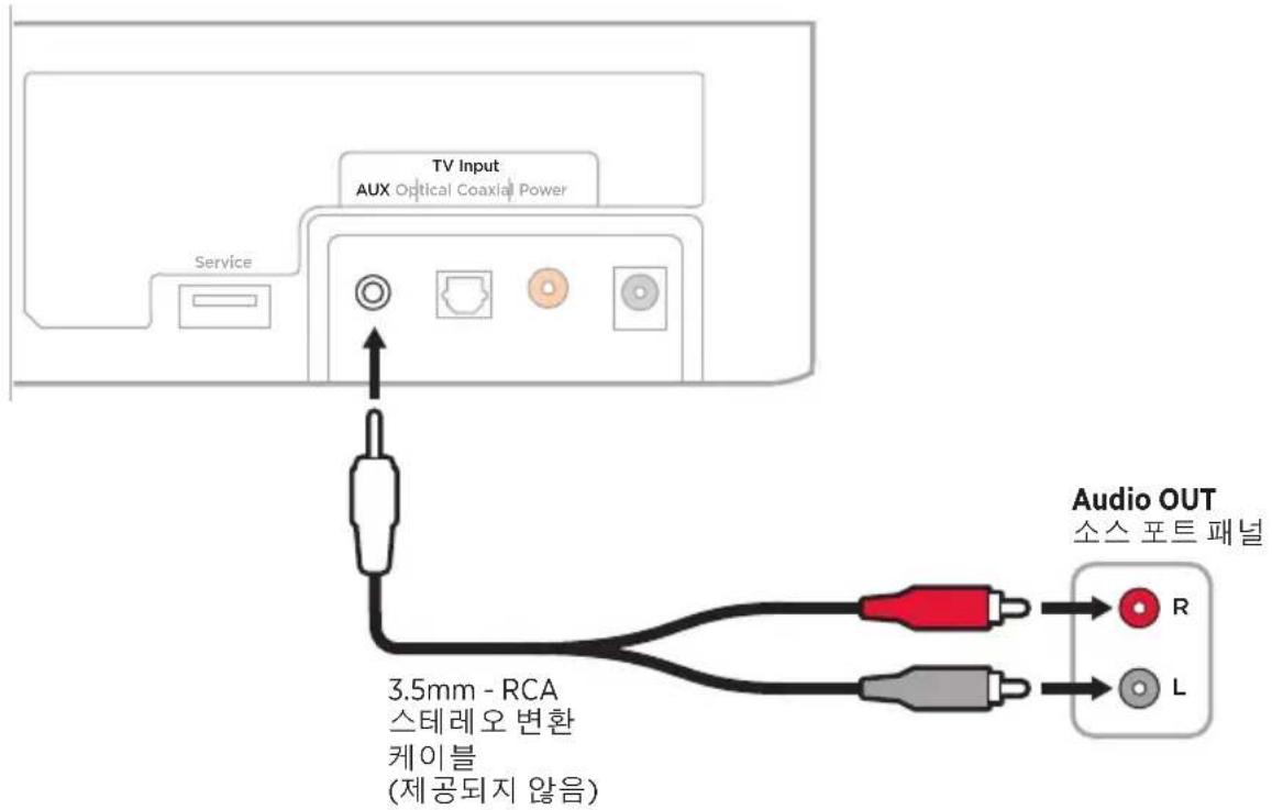 BOSE Solo Soundbar Series II - 사운드바에 소스의 아날로그 포트 연결 - 1