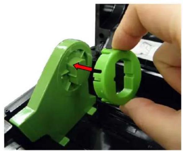 TSC DA210 - Installer l'adaptateur pour le mandrin papier 1,5" (option) - 2