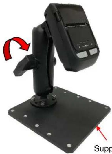 TSC TDM30 - Installer l'adaptateur du support pour vehicule sur le support RAM (en option) - 4