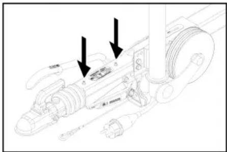 Kärcher HDS 1320 De Tr1 - Λιπάνετε το φρένο ασφαλείας κατά της υπερτάχυνσης - 1