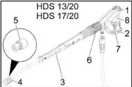 Kärcher HDS 1720 De Tr1 - Yuksek basinc tabancasi - 2