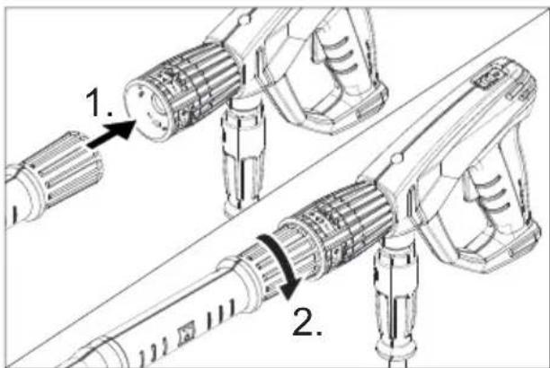 Kärcher HD 25154 Cage Plus - Montera handspruta, strålrör och munstycke - 1