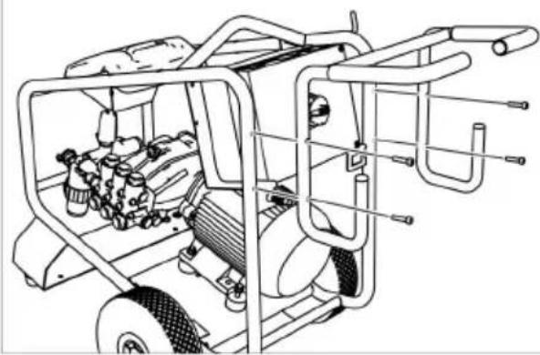 Kärcher HD 25154 Cage Plus - Monter le guidon de poussée - 1