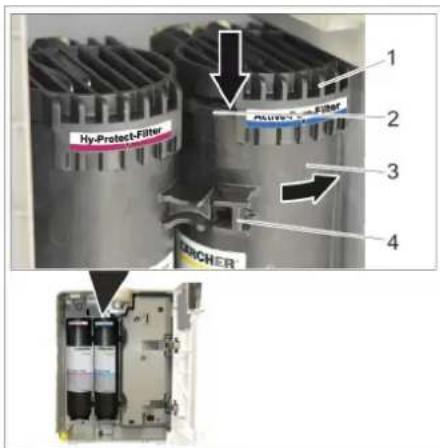 Kärcher WPD 200 Advanced - Sett inn filter - 1