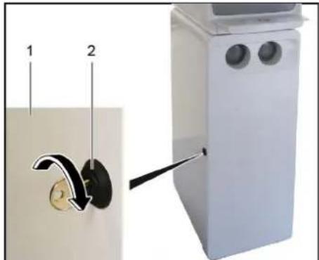 Kärcher WPD 200 Advanced - Open the door of the base. - 1