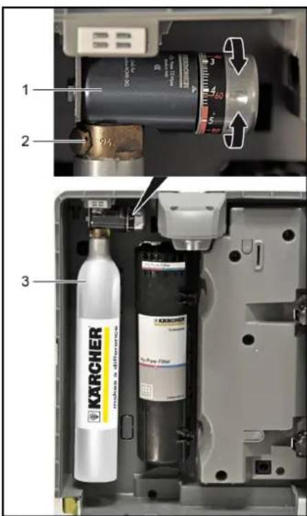 Kärcher WPD 200 Advanced - Replacing the 425gCO_2 bottle - 1
