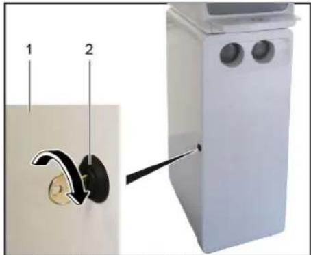 Kärcher WPD 200 Basic - Open the door of the base. - 1