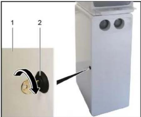 Kärcher WPD 200 Basic - Abrir a porta do pé de apoio - 1