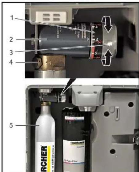 Kärcher WPD 200 Basic - Inserting the 425gCO_2 bottle - 1
