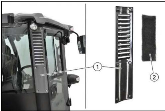 Kärcher MC 130 Adv - Remplacement du filtre à poussière extérieur à la cabine - 1