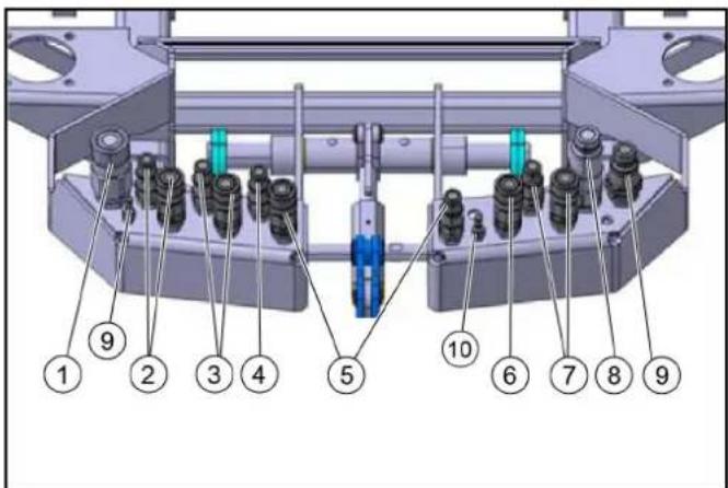 Kärcher MC 130 Adv - Connecting the high-pressure hoses and water hoses - 1