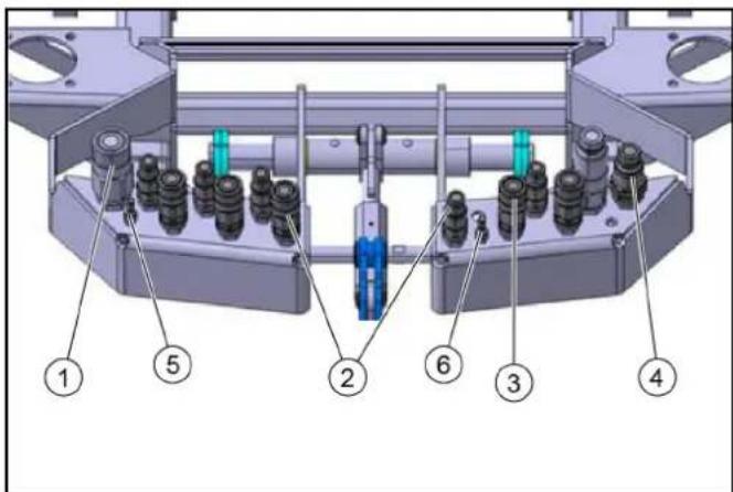 Kärcher MC 130 Adv - Connecting the high-pressure hoses and water hoses - 1