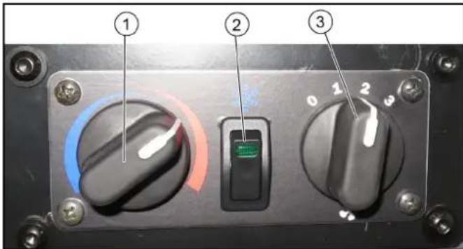 Kärcher MC 250 STAGE V - Θερμανογ, αερισός, σύθημα κλιματιρου Ta xεριστίπρια βριακονται στην κονοδα opοφής. - 1