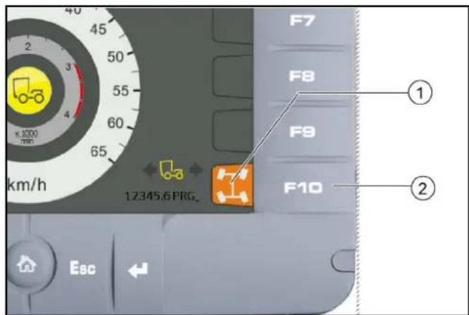 Kärcher MC 250 STAGE V - 7.11.4Select steering (2-wheel / 4-wheel) - 1