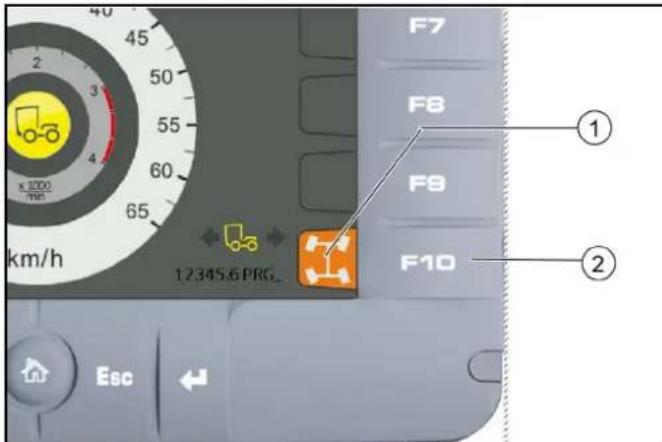 Kärcher MC 250 STAGE V - 7.11.4Selecciona direcção (2 rodas/4 rodas) - 1