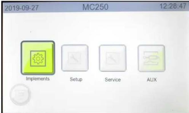 Kärcher MC 250 STAGE V - Menu aanbouwapparaten - 1