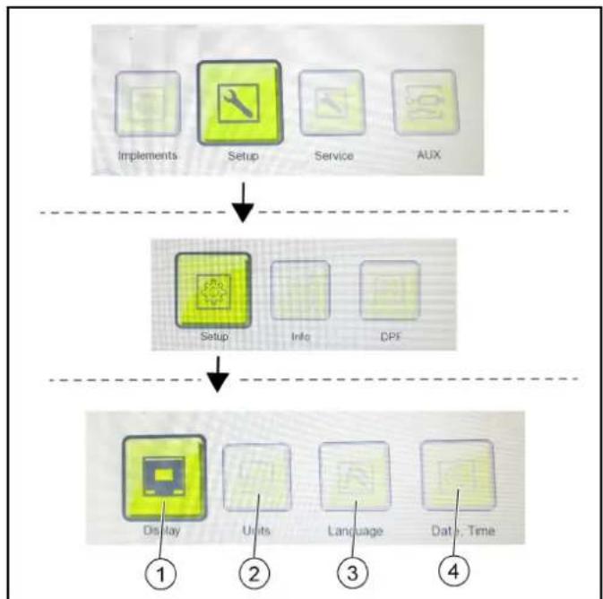 Kärcher MC 250 STAGE V - Making display settings - 1