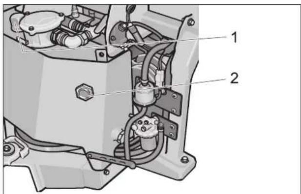 Kärcher MC 50 Advanced Comfort - Check hydraulic oil level and refill hydraulic oil - 1