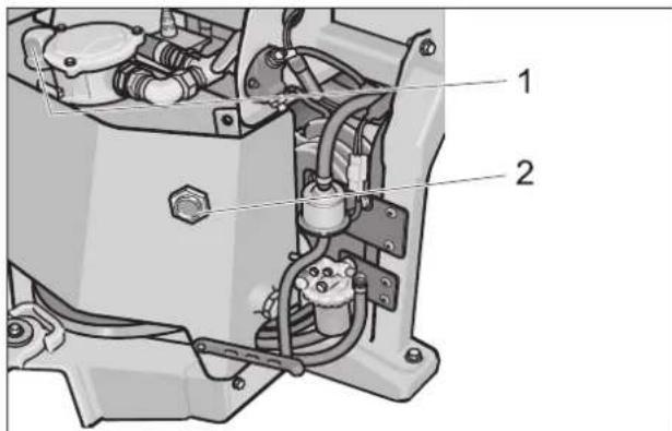 Kärcher MC 50 Advanced Comfort - Oliepeil hydraulisch systeem controleren en hydraulische olie bijvullen - 1