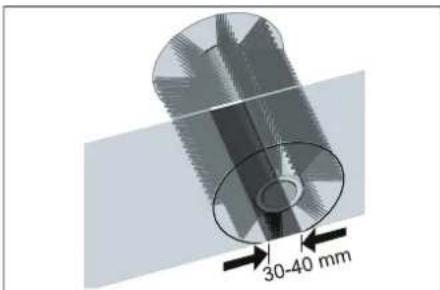 Kärcher KM 7540 W Bp - Ellenőrizze és állítsa be a sepröhenger sepréstükrét - 1