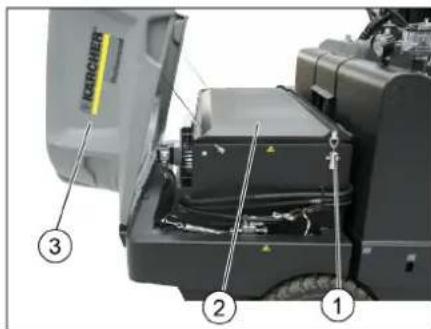 Kärcher KM 170600 R D Classic - Verificati / schimba/ filtrul de praf fin. AVERTIZARE - 2
