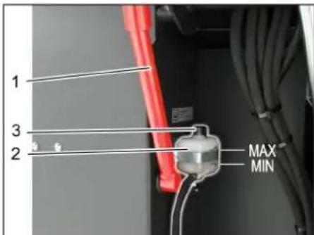 Kärcher KM 120250 R Bp Classic - Проверете нивото на спирачната течност и долейте спирачна течност ⚠️ ОПАСНОСТ - 1